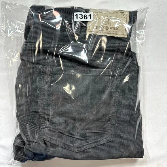 Patagonla Straight Pants Mens Size 32x32 Gray Cotton Corduroy 5-Pocket Outdoor
